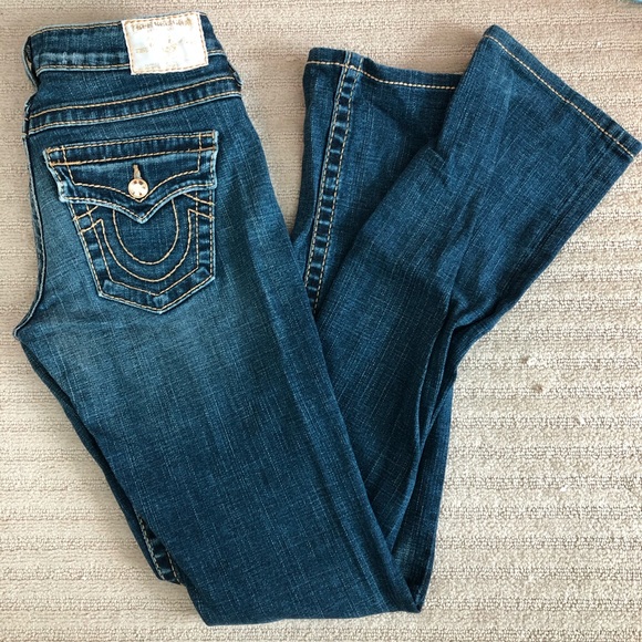 True Religion Denim - True Religion Bootcut - Gold Swarovski Crystals